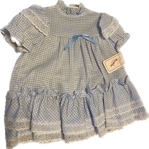 VINTAGE Gingham Cotton dress, NWT